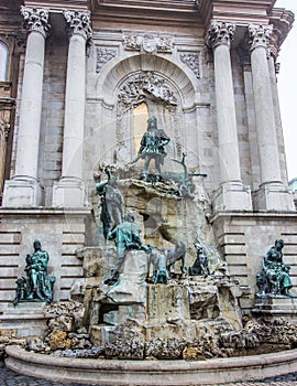 Alajos StroblÃ¢â¬â¢s Neo-Baroque masterpiece: Matthias Fountain, a monumental fountain group in the western forecourt of Buda Castle